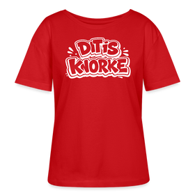 DIT IS KNORKE-Rundhals Frauen Bio-T-Shirt - Rot