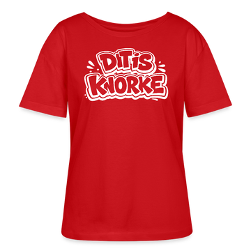 DIT IS KNORKE-Rundhals Frauen Bio-T-Shirt - Rot