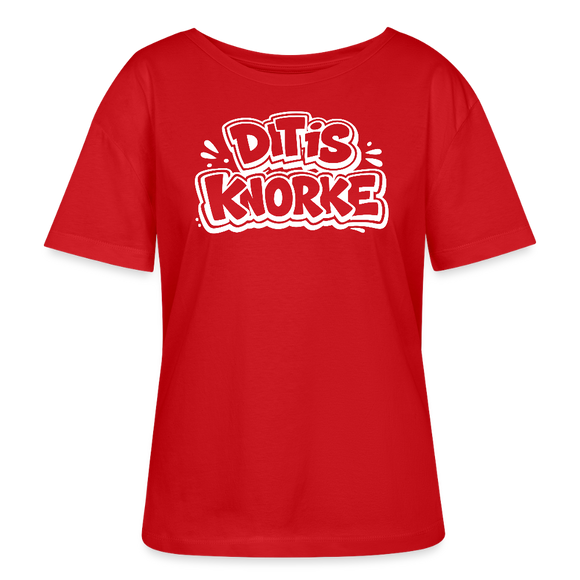 DIT IS KNORKE-Rundhals Frauen Bio-T-Shirt - Rot