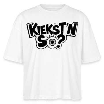 Berlin Shirt mit Berliner Schnauze -KIEKSTN SO?Frauen Boxy Bio-T-Shirt - Weiß