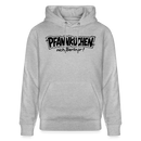 Berliner Spruch-PFANNKUCHEN, nich Berliner!-Unisex Bio-Hoodie - Grau meliert