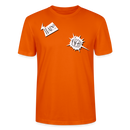 Berliner Schnauze print auf dem Unisex Bio T-Shirt „WATN? NÜSCHT!“ , gerade geschnitten, aus 100% Bio-Baumwolle, leicht, bequem und nachhaltig produziert.- Tieforange