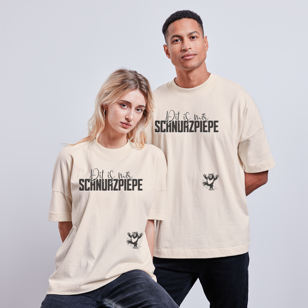 SCHNURZPIEPE - Unisex Oversize Bio-T-Shirt - Naturweiß