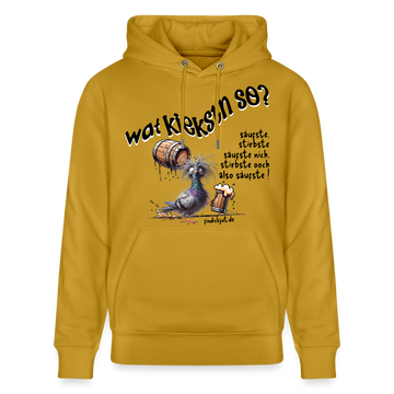 WAT KIEKSTN SO - Unisex Bio-Hoodie - Ocker