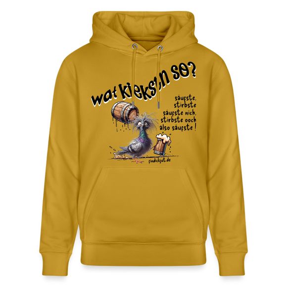 WAT KIEKSTN SO - Unisex Bio-Hoodie - Ocker