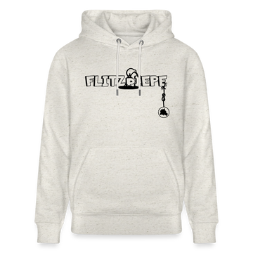 EINE FLITZPIEPE - Unisex Bio-Hoodie - Beige meliert