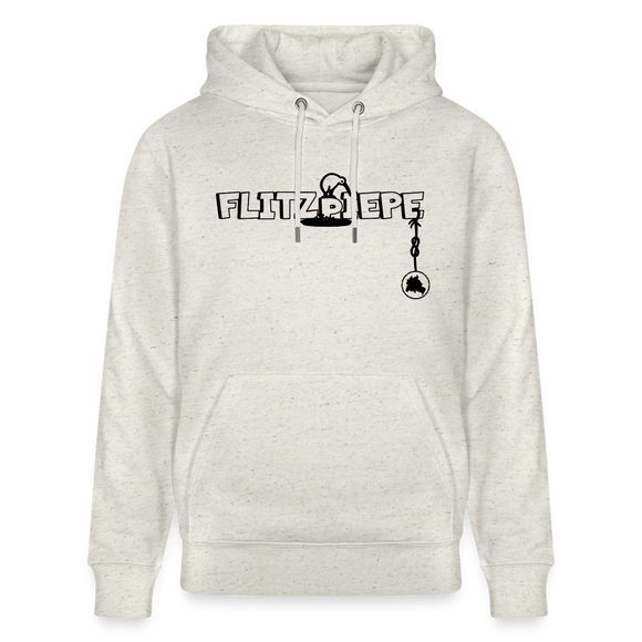 EINE FLITZPIEPE - Unisex Bio-Hoodie - Beige meliert