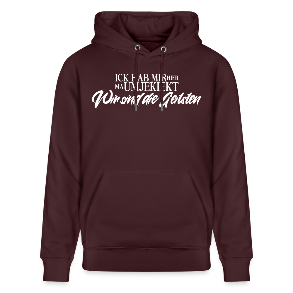 Wir sind die Geilsten-Unisex Bio-Hoodie II - Maroon