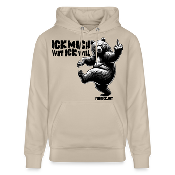 ICK MACH WAT ICK WILL-Unisex Bio-Hoodie IV - Beige
