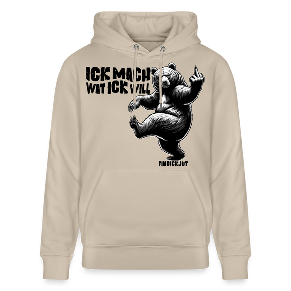 ICK MACH WAT ICK WILL-Unisex Bio-Hoodie IV - Beige