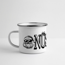 Weihnachtstasse 2025-JIBT NÜSCHT-Panorama Emaille-Tasse - Weiß