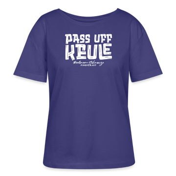 Berliner Spruch-PASS UFF KEULE-Rundhals Frauen Bio-T-Shirt - Dämmerung
