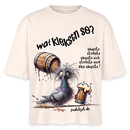 WAT KIEKSTN SO? - Frauen Boxy Bio-T-Shirt - Weißgrau