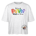 LIEBE IS BUNT-Frauen Boxy Bio-T-Shirt - Weiß meliert