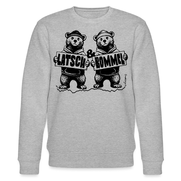 LATSCH & BOMMEL-Unisex Bio-Sweatshirt - Grau meliert