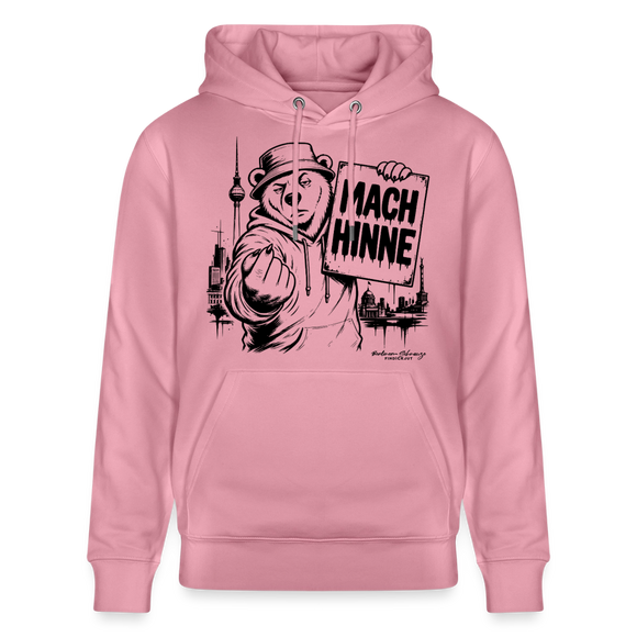 Berlin Souvenir mit Berliner Schnauze-MACH HINNE-Unisex Bio-Hoodie - Lila Traum