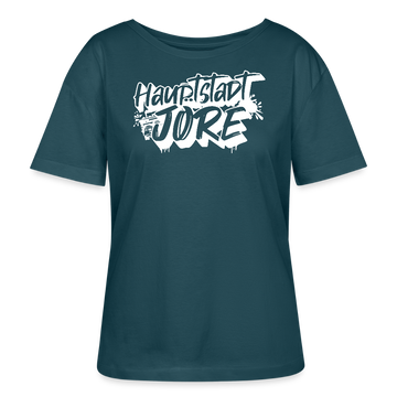 Berlin Shirt-HAUPTSTADTJÖRE-Rundhals Frauen Bio-T-Shirt - Dunkles Petrol