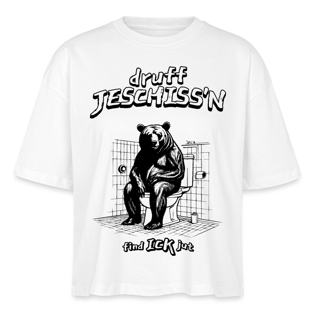 DRUFF JESCHISS'N-Frauen Boxy Bio-T-Shirt Nova - Weiß