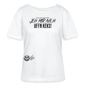 JEH MIR NICH UFFN KEKS-Rundhals Frauen Bio-T-Shirt - Weiß