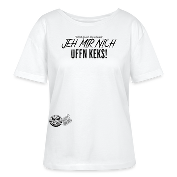 JEH MIR NICH UFFN KEKS-Rundhals Frauen Bio-T-Shirt - Weiß