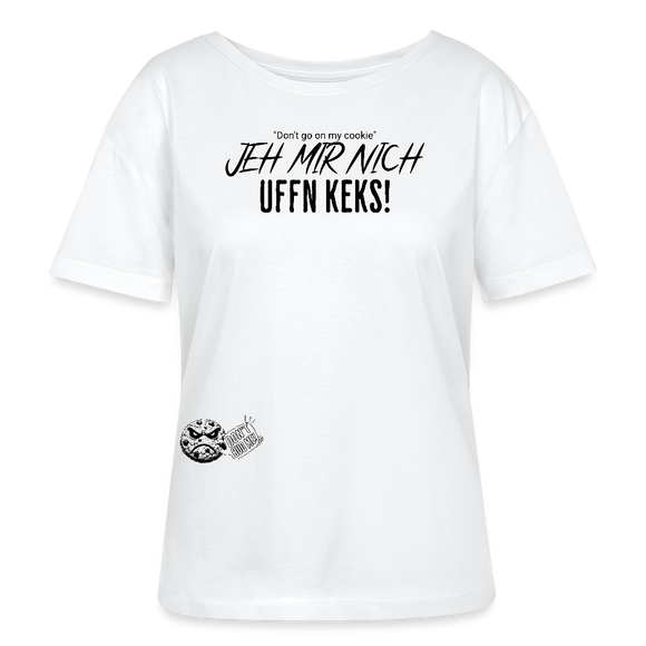 JEH MIR NICH UFFN KEKS-Rundhals Frauen Bio-T-Shirt - Weiß