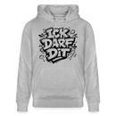 Berliner Spruch-ICK DARF DIT-Unisex Bio-Hoodie - Grau meliert