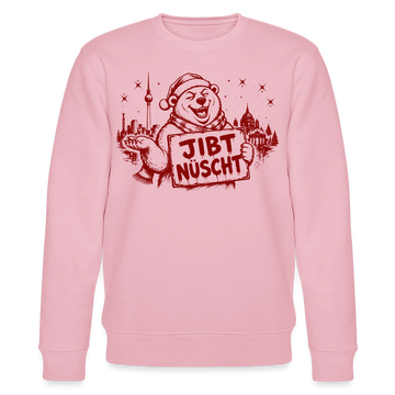 Berlin Souvenir zu Weihnachten -JIBT NÜSCHT-Unisex Bio-Sweatshirt - Hellrosa