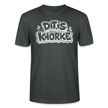DIT IS KNORKE-Unisex T-Shirt Bio mit Berliner Schnauze - Anthrazit