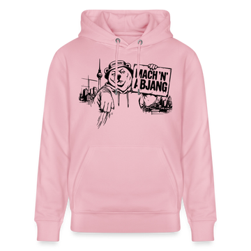 Berliner Spruch- MACH 'N ABJANG -Unisex Bio-Hoodie - Hellrosa