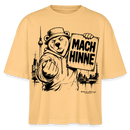 Berlin Shirt- MACH HINNE-Frauen Boxy Bio-T-Shirt mit Berliner Skyline - Mispel