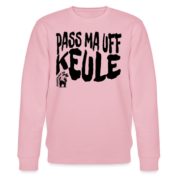 PASS MA UFF KEULE-Unisex Bio-Sweatshirt - Hellrosa
