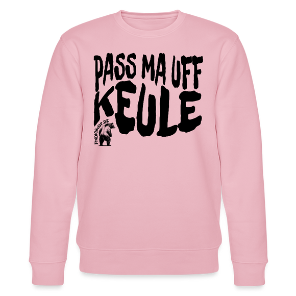 PASS MA UFF KEULE-Unisex Bio-Sweatshirt - Hellrosa