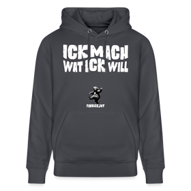 ICK MACH WAT ICK WILL-Unisex Bio-Hoodie - Indigoblau
