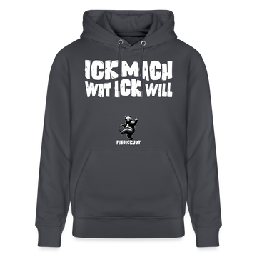 ICK MACH WAT ICK WILL-Unisex Bio-Hoodie - Indigoblau