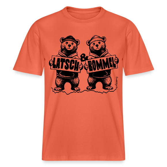 LATSCH & BOMMEL-relaxed fit Unisex Bio T-Shirt - Hellrot
