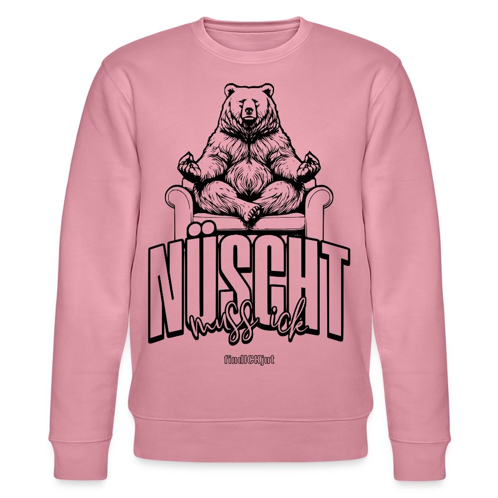 NÜSCHT MUSS ICK 2025-Unisex Bio-Sweatshirt mit Berliner Schnauze - Lila Traum