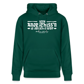 Berliner Spruch-NICH ANJESCHISSN-Unisex Bio-Hoodie mit Berliner Schnauze - Forest