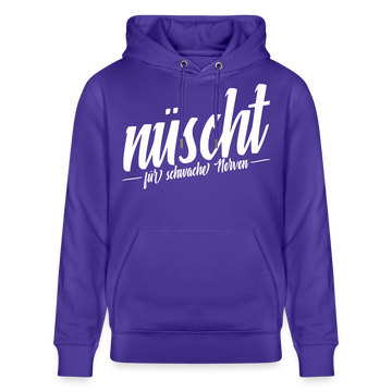 NÜSCHT FÜR SCHWACHE NERVEN-Unisex Bio-Hoodie mit Berliner Schnauze - Purple Love 