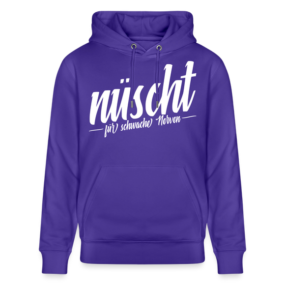 NÜSCHT FÜR SCHWACHE NERVEN-Unisex Bio-Hoodie mit Berliner Schnauze - Purple Love 