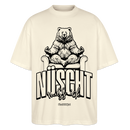 NÜSCHT MUSS ICK-Unisex Oversize Bio-T-Shirt - Weißgrau
