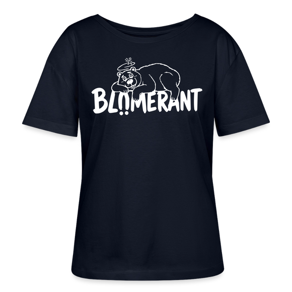 BLÜMERANT-Frauen Bio-T-Shirt mit Berliner Schnauze - Navy