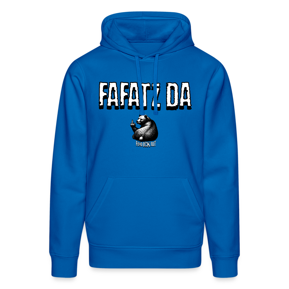 "FAFATZ DA" print auf Hoodie -in Berliner Schnauze – Unisex, aus Bio-Baumwolle, mit flachen Zugkordeln, Kängurutasche und coolen Details für'n lässigen Look. - Königsblau