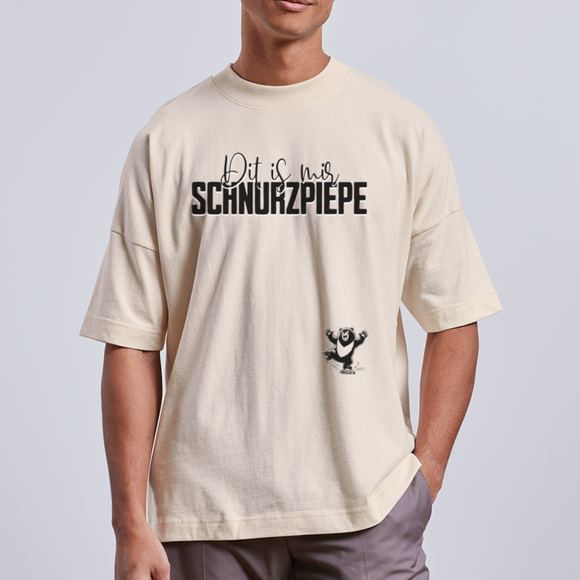 SCHNURZPIEPE - Unisex Oversize Bio-T-Shirt - Naturweiß