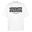 Berliner Spruch-KANNSTE KNICKEN-Oversized Unisex Bio T-Shirt - Weiß