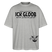 ICK GLOOB MEEN SCHWEIN PFEIFT-Unisex Oversize Bio-T-Shirt - Grau meliert