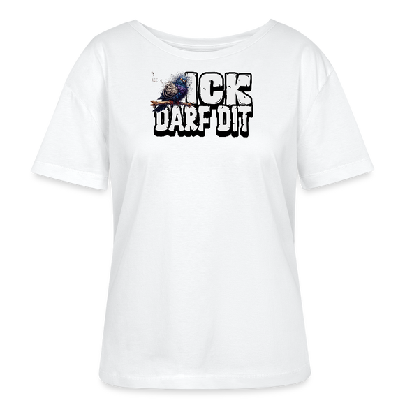 ICK DARF DIT-TAUBE-Rundhals Frauen Bio-T-Shirt - Weiß