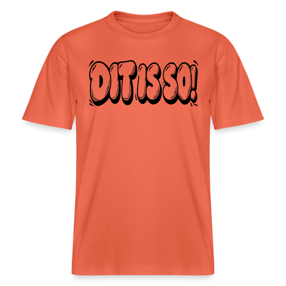 Berlin Shirt-DIT IS SO!-RELAXED FIT Unisex Organic T-Shirt mit Berliner Schnauze - Hellrot