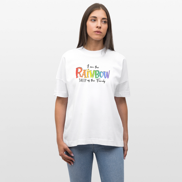 PRIDE 'REGENBOGENSCHAF'-Oversized Unisex Bio T-Shirt - Weiß