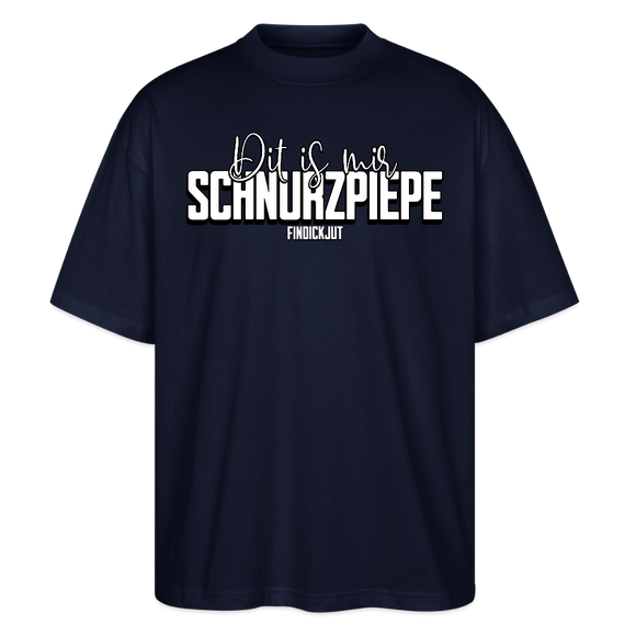 SCHNURZPIEPE-Oversized Unisex Bio T-Shirt II - Navy