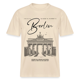 BERLIN Souvenir-Relaxed Fit Unisex Bio-T-Shirt - Natur